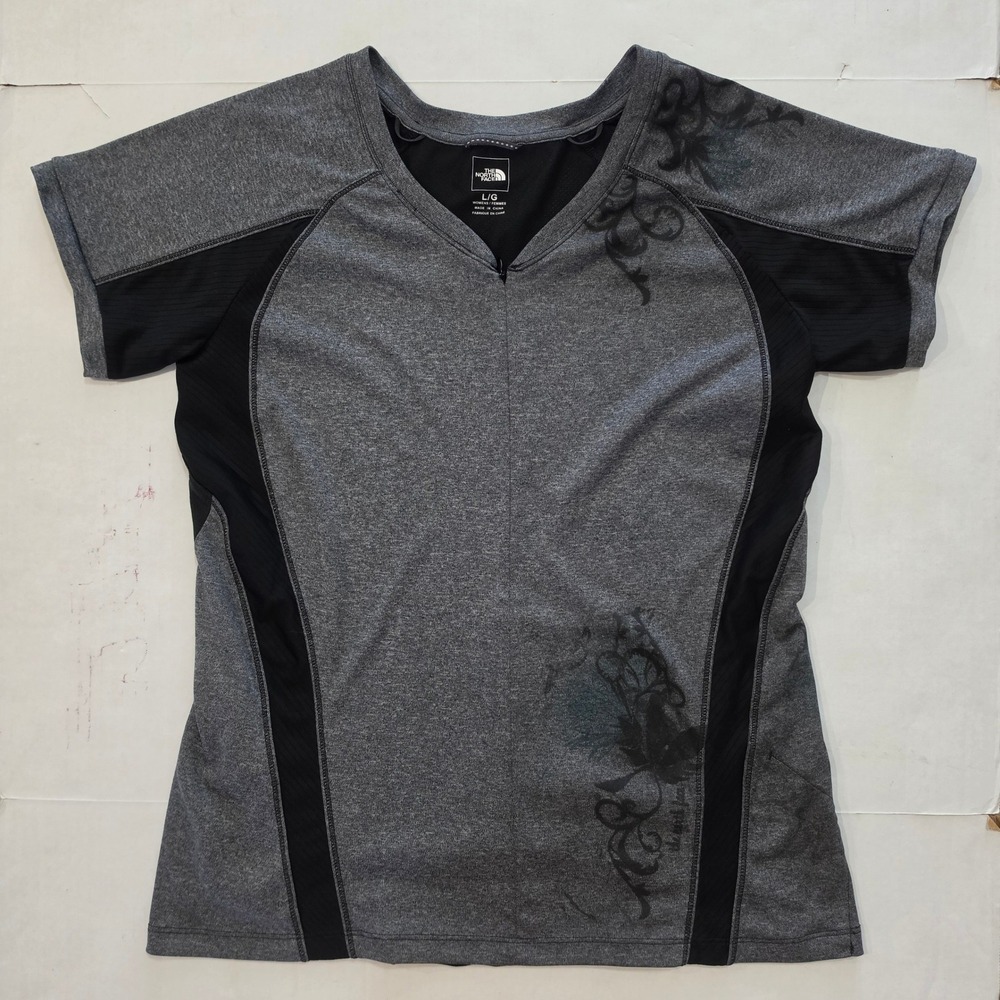 The North Face Women's Large Vintage Y2K Short Sleeve Athletic Zip Top Cycling